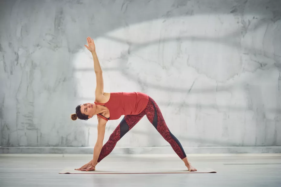 posture du triangle - TRIKONOSANA- yoga- cours de yoga albi- collectifs -personnalisés